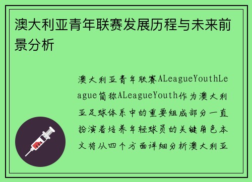 澳大利亚青年联赛发展历程与未来前景分析